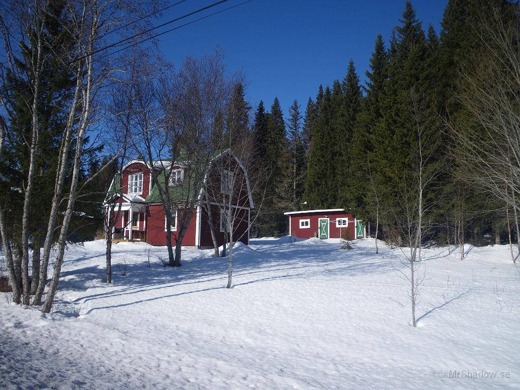 IMGP3098.JPG - 2010-03-21  Fint vårväder och man kan nästan se hur snön sjunker ihop.