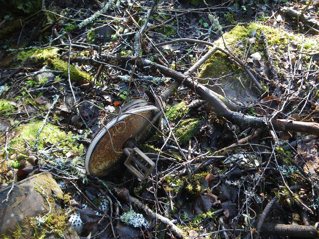 IMGP3341.JPG - Någons älsklingsleksak för 40 - 50 år sedan ??? En gammal trehjuling lämnad på stenröset..